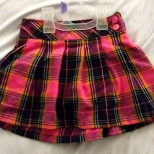 Garanimals plaid skirt size 4t pink and black